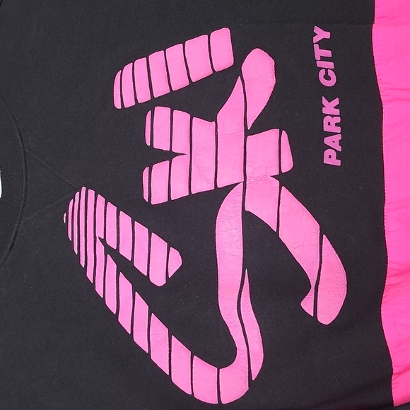 Vintage DiPort USA Neon Puff Paint and Windbreaker Striped Oversized Sweatshirt - Picture 5 of 10